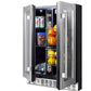 Summit Appliance ALFD24 Series 24" Black Finish Built-In Dual-Zone Produce Refrigerator
