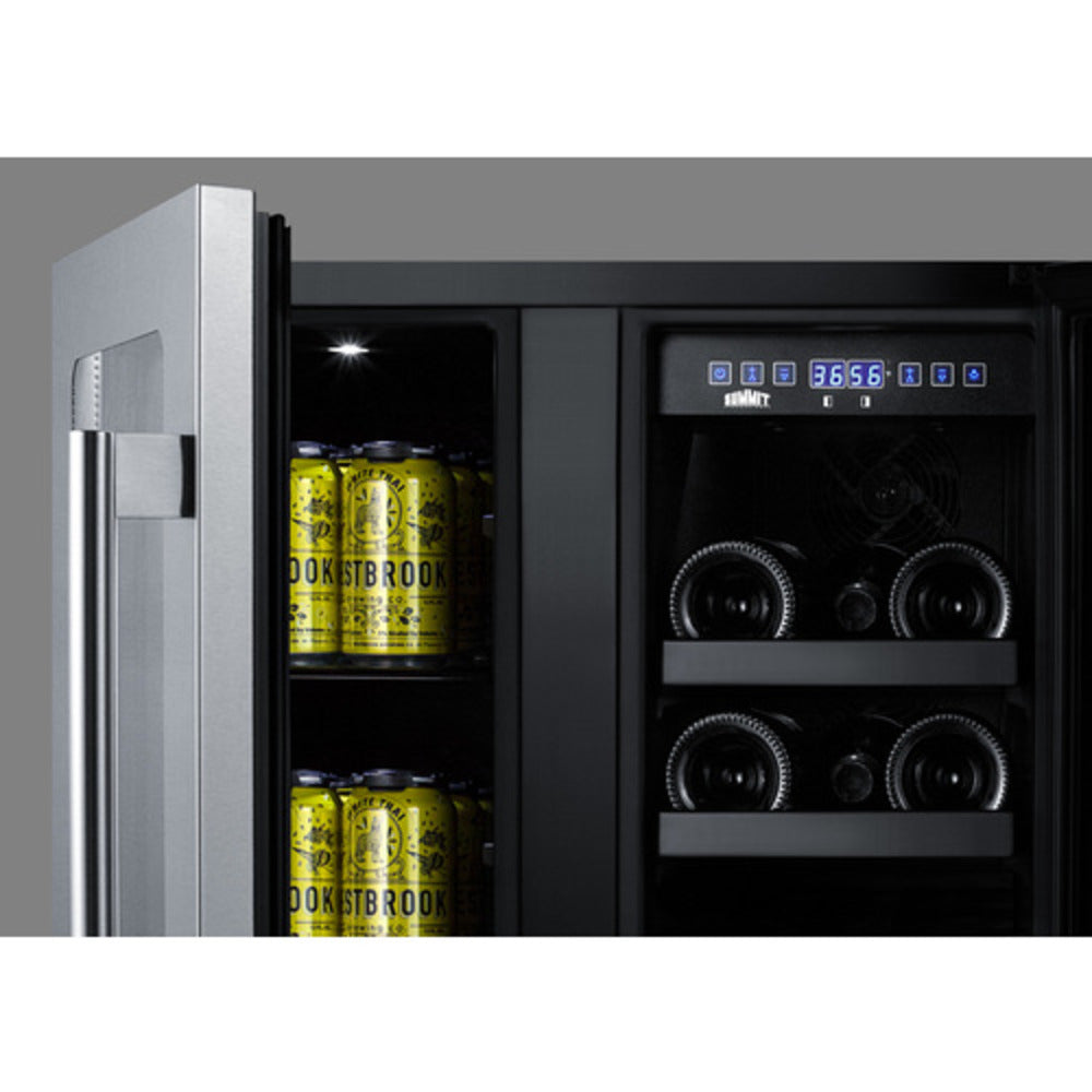 Summit Appliance ALFD24 Series 24" Black Finish Built-In Wine/Beverage Center