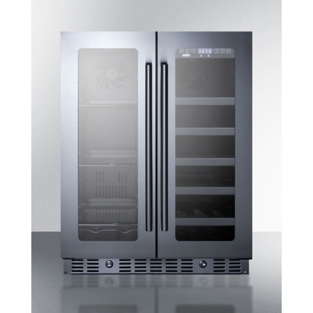Summit Appliance ALFD24 Series 24" Black Finish Built-In Wine/Beverage Center