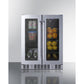 Summit Appliance ALFD24 Series 24" Stainless Steel Finish Built-In Dual-Zone Produce Refrigerator