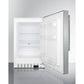 Summit Appliance ALFZ36 Series 21" Stainless Steel Built-In All-Freezer with Stainless Steel Handle