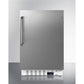 Summit Appliance ALFZ36 Series 21" Stainless Steel Finish Built-In All-Freezer with Towel Bar Handle
