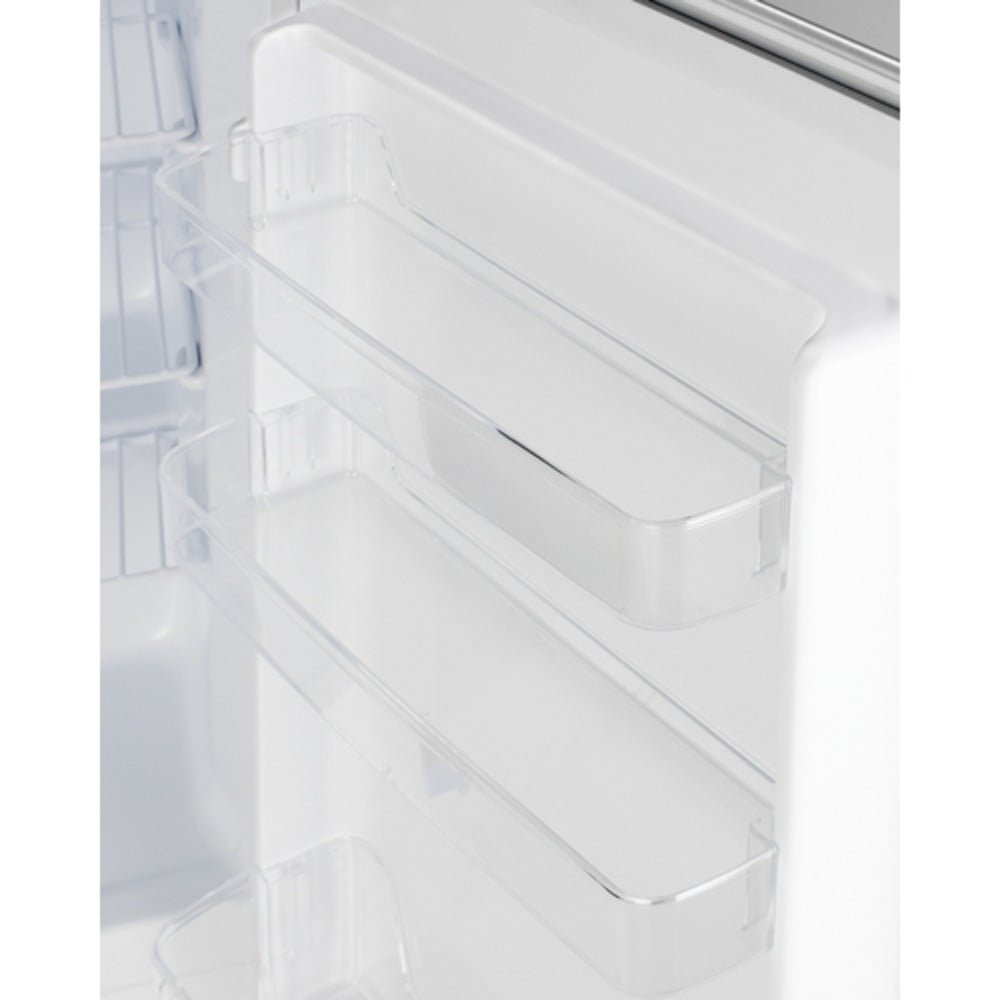 Summit Appliance ALFZ36 Series 21" Stainless Steel/White Finish Built-In All-Freezer with Brushed Stainless Steel Handle