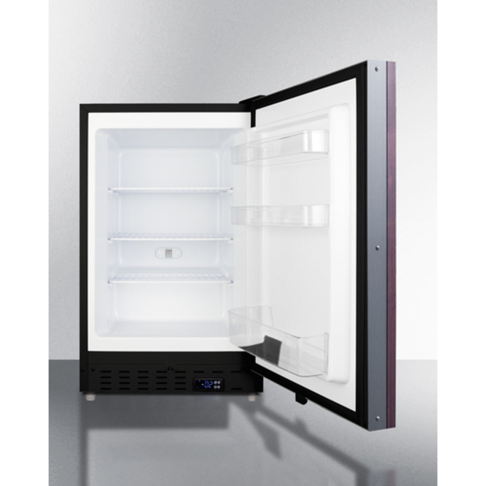Summit Appliance ALFZ37 Series 21" Panel-Ready/Black FInish Built-In All-Freezer