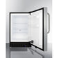 Summit Appliance ALFZ37 Series 21" Stainless Steel Finish Built-In All-Freezer with Towel Bar Handle