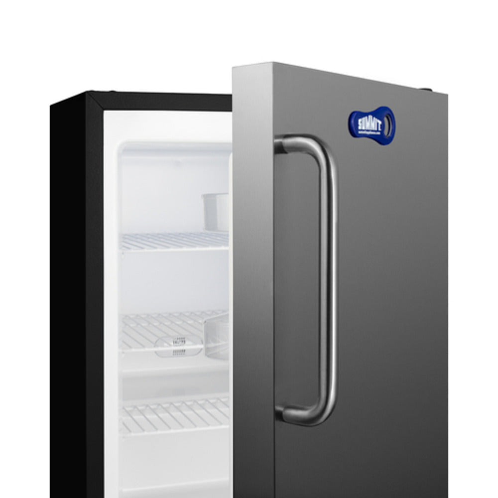 Summit Appliance ALFZ37 Series 21" Stainless Steel/Black Finish Beer Froster with Towel Bar Handle