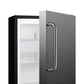 Summit Appliance ALFZ37 Series 21" Stainless Steel/Black Finish Built-In All-Freezer with Towel Bar Handle