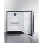 Summit Appliance ALFZ51 Series 24" Stainless Steel Finish Built-In All-Freezer with Stainless Steel Handle