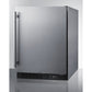 Summit Appliance ALFZ51 Series 24" Stainless Steel Finish Built-In All-Freezer with Stainless Steel Handle
