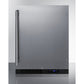 Summit Appliance ALFZ51 Series 24" Stainless Steel/Black Finish Built-In All-Freezer with Stainless Steel Handle