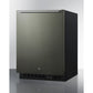Summit Appliance ALFZ53 Series 24" Black Stainless Steel Finish Built-In All-Freezer with Brushed Stainless Steel Handle