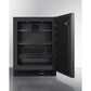 Summit Appliance ALFZ53 Series 24" Black Stainless Steel Finish Built-In All-Freezer with Brushed Stainless Steel Handle
