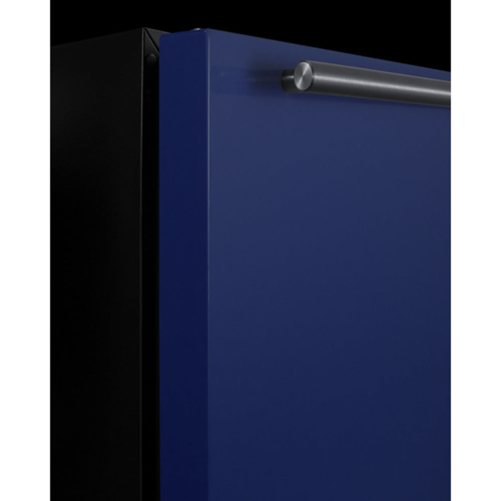 Summit Appliance ALFZ53 Series 24" Blue/Black Finish Built-In All-Freezer with Brushed Stainless Steel Handle