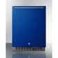 Summit Appliance ALFZ53 Series 24" Blue/Black Finish Built-In All-Freezer with Brushed Stainless Steel Handle