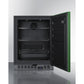 Summit Appliance ALFZ53 Series 24" Green/Black Finish Built-In All-Freezer with Brushed Stainless Steel Handle