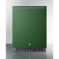 Summit Appliance ALFZ53 Series 24" Green/Black Finish Built-In All-Freezer with Brushed Stainless Steel Handle
