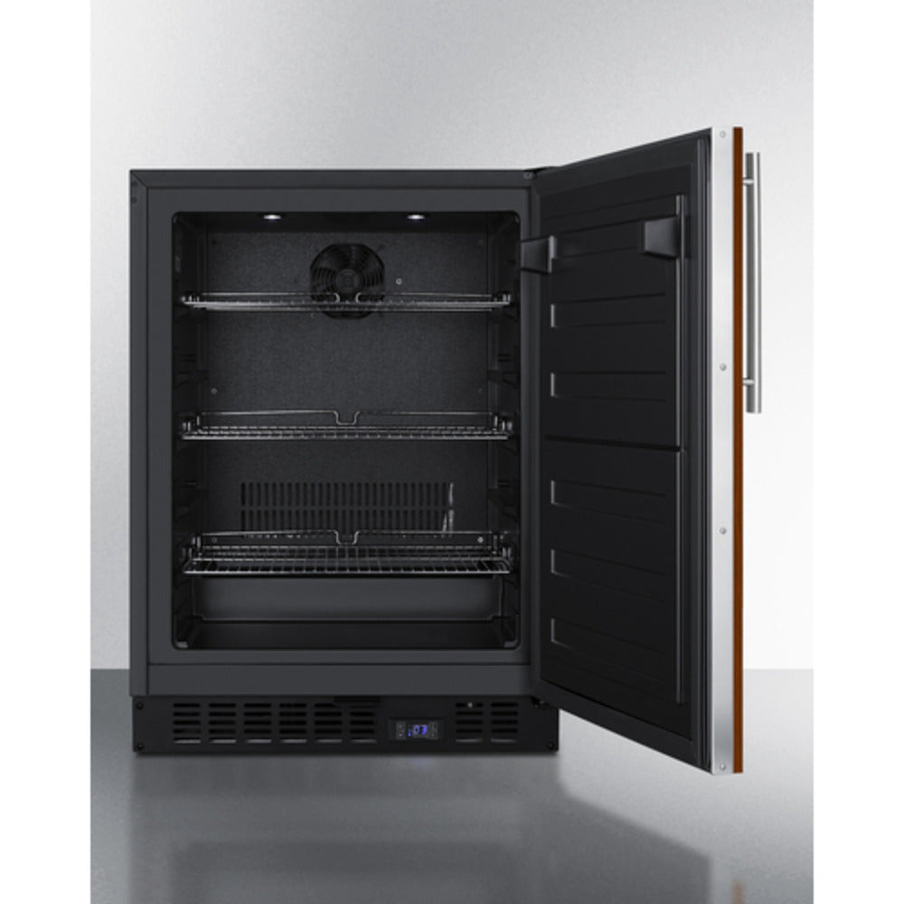 Summit Appliance ALFZ53 Series 24" Panel-Ready/Black Finish Built-In All-Freezer
