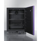 Summit Appliance ALFZ53 Series 24" Purple/Black Finish Built-In All-Freezer with Brushed Stainless Steel Handle