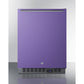 Summit Appliance ALFZ53 Series 24" Purple/Black Finish Built-In All-Freezer with Brushed Stainless Steel Handle
