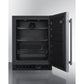 Summit Appliance ALFZ53 Series 24" Stainless Steel Finish Built-In All-Freezer with Chrome Handle