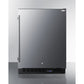 Summit Appliance ALFZ53 Series 24" Stainless Steel Finish Built-In All-Freezer with Chrome Handle