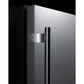 Summit Appliance ALFZ53 Series 24" Stainless Steel/Black Finish Built-In All-Freezer with Chrome Handle