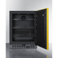 Summit Appliance ALFZ53 Series 24" Yellow/Black Finish Built-In All-Freezer with Brushed Stainless Steel Handle