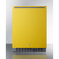 Summit Appliance ALFZ53 Series 24" Yellow/Black Finish Built-In All-Freezer with Brushed Stainless Steel Handle