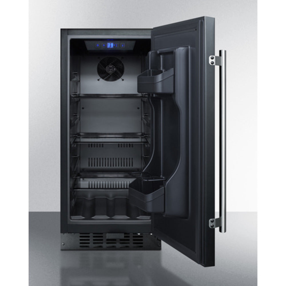 Summit Appliance ALR15 Series 15" Black Finish Built-In All-Refrigerator