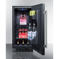 Summit Appliance ALR15 Series 15" Black Finish Built-In All-Refrigerator