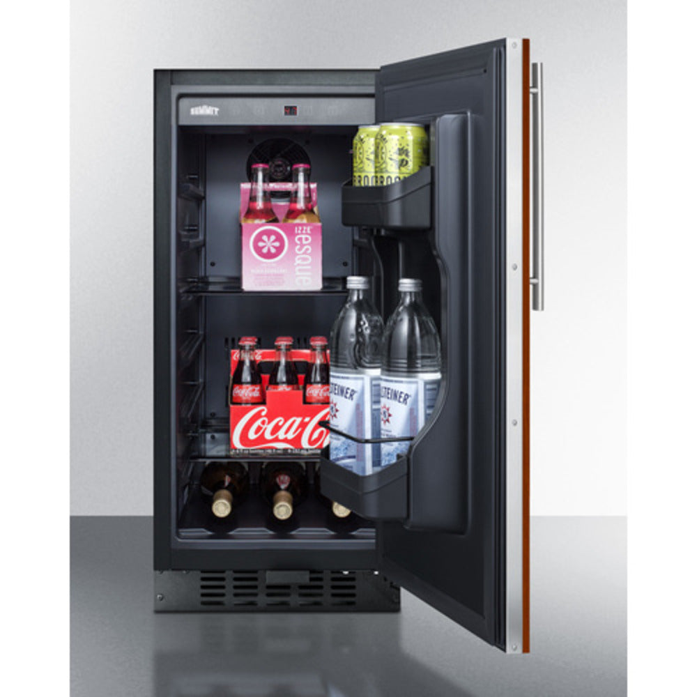 Summit Appliance ALR15 Series 15" Panel-Ready/Black Finish Built-In All-Refrigerator
