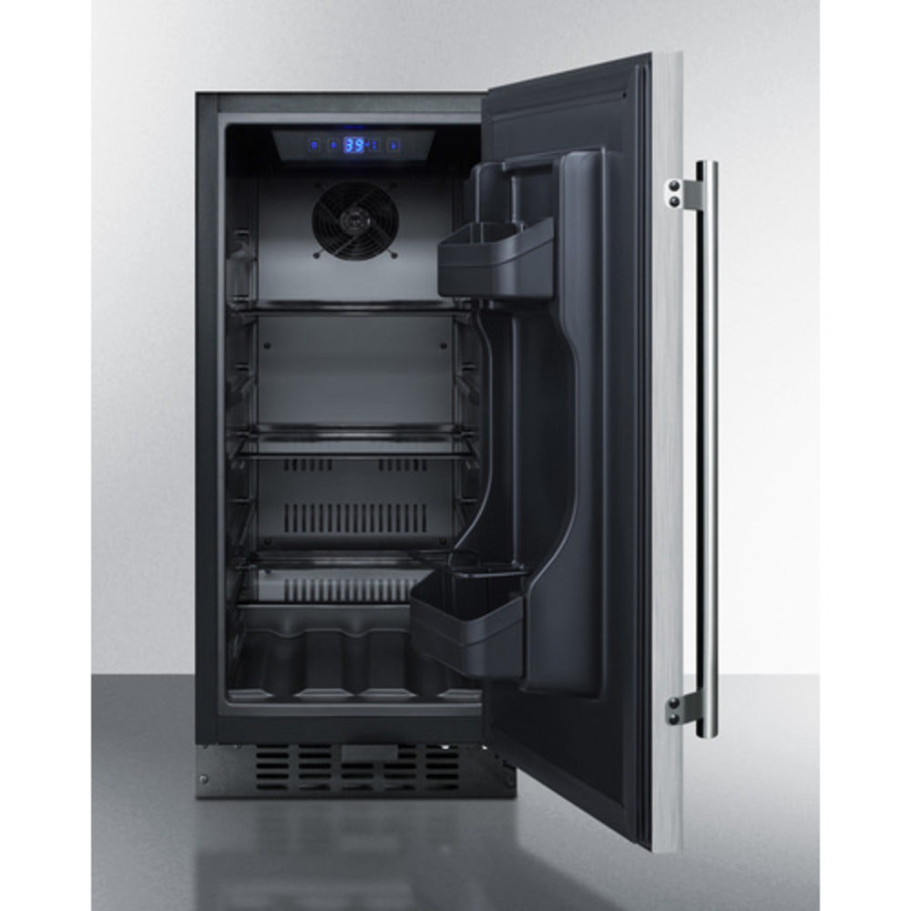 Summit Appliance ALR15 Series 15" Stainless Steel Finish Built-In All-Refrigerator