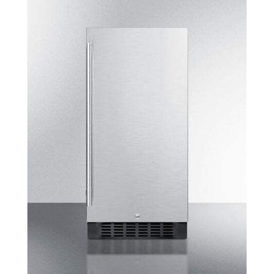 Summit Appliance ALR15 Series 15" Stainless Steel Finish Built-In All-Refrigerator