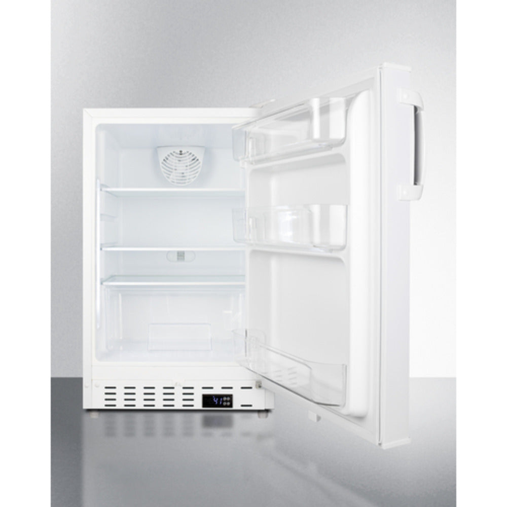 Summit Appliance ALR46 Series 20" White Finish Built-In All-Refrigerator
