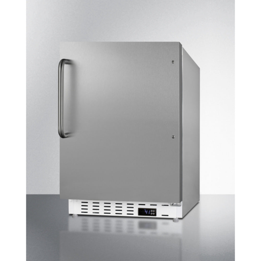 Summit Appliance ALR46 Series 21" Stainless Steel Finish Built-In All-Refrigerator with Towel Bar Handle