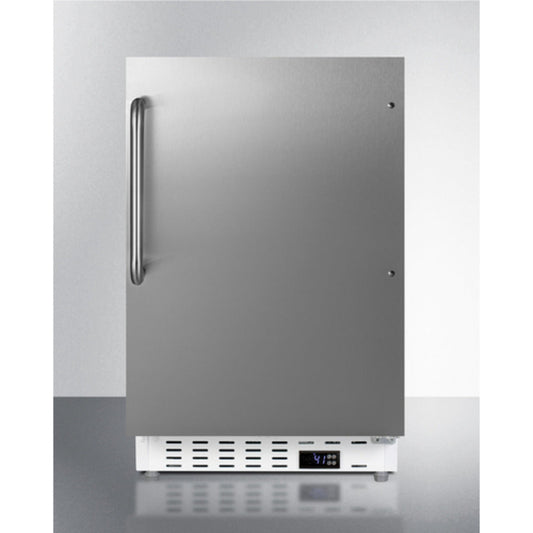 Summit Appliance ALR46 Series 21" Stainless Steel Finish Built-In All-Refrigerator with Towel Bar Handle
