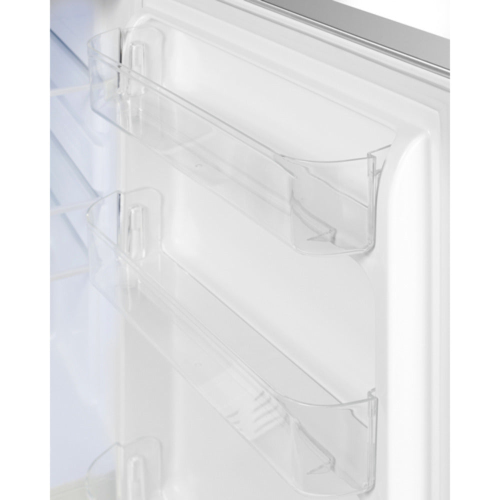 Summit Appliance ALR46 Series 21" Stainless Steel/White Finish Built-In All-Refrigerator with Brushed Stainless Steel Handle