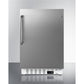 Summit Appliance ALR46 Series 21" Stainless Steel/White Finish Built-In All-Refrigerator with Towel Bar Handle