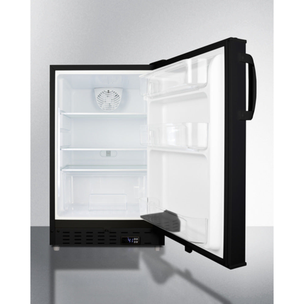 Summit Appliance ALR47 Series 20" Black Finish Built-In All-Refrigerator