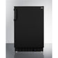 Summit Appliance ALR47 Series 20" Black Finish Built-In All-Refrigerator