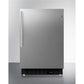 Summit Appliance ALR47 Series 21" Stainless Steel Finish Built-In All-Refrigerator with Brushed Stainless Steel Handle