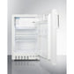 Summit Appliance ALRF48 Series 20" White Finish Built-In Refrigerator-Freezer