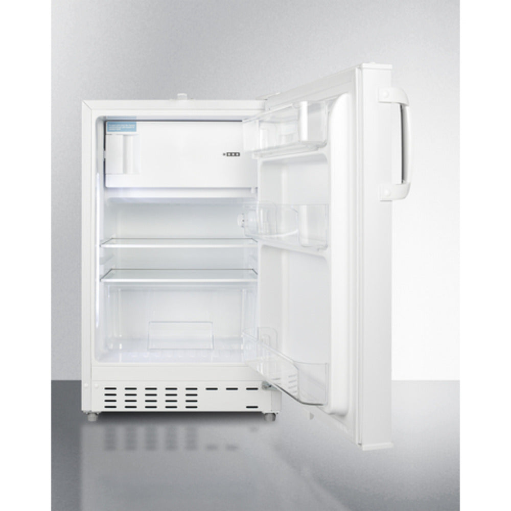 Summit Appliance ALRF48 Series 20" White Finish Built-In Refrigerator-Freezer