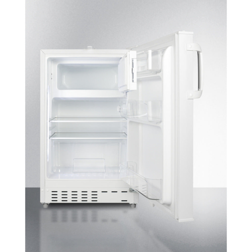 Summit Appliance ALRF48 Series 20" White Finish Built-In Refrigerator-Freezer