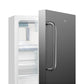 Summit Appliance ALRF48 Series 21" Stainless Steel/White Finish Built-In Refrigerator-Freezer with Towel Bar Handle