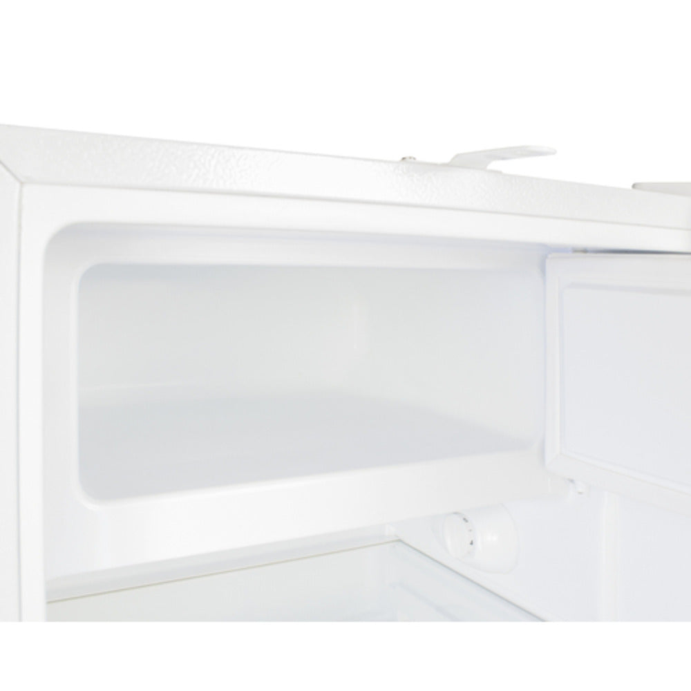 Summit Appliance ALRF48 Series 21" Stainless Steel/White Finish Built-In Refrigerator-Freezer with Towel Bar Handle