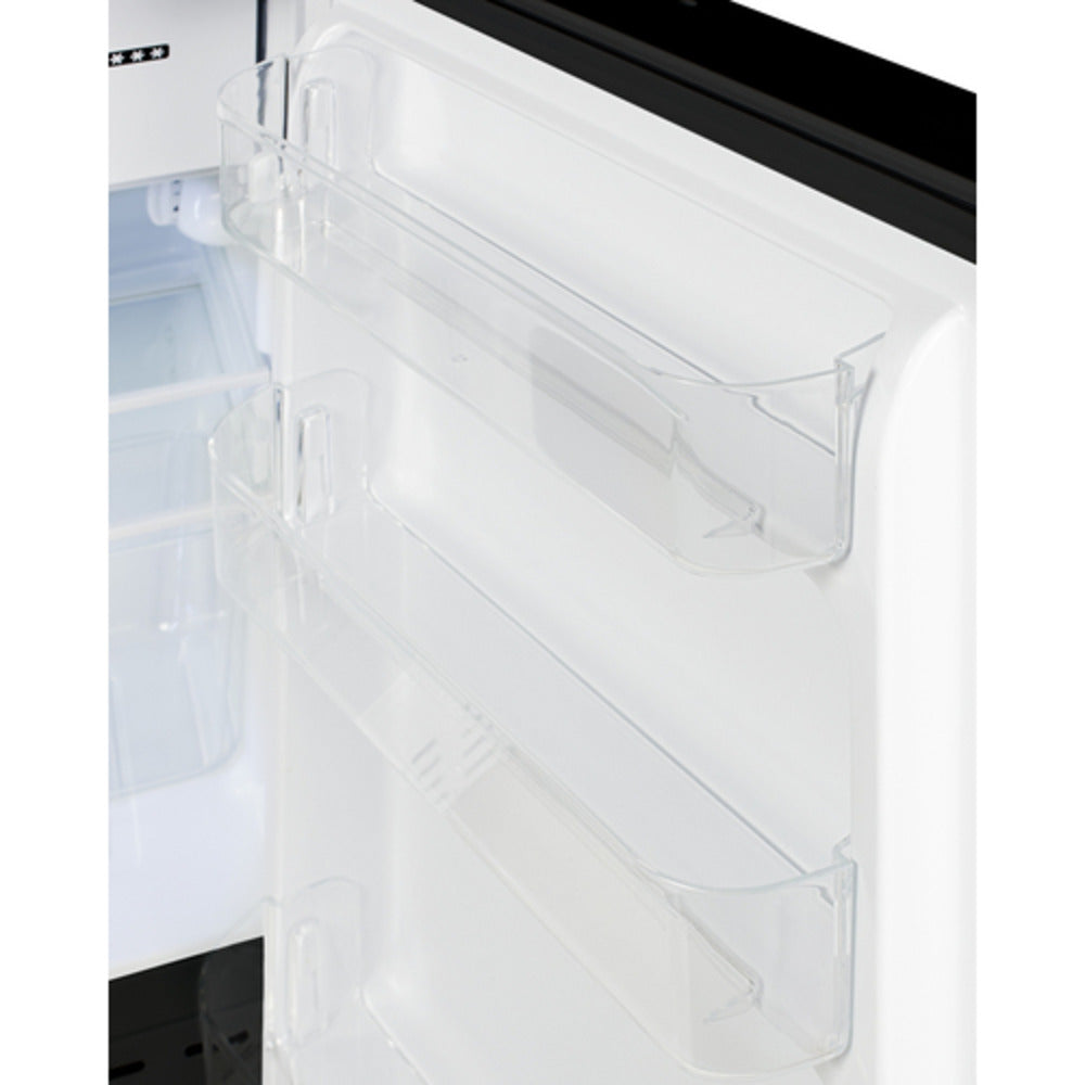 Summit Appliance ALRF49 Series 20" Black Finish Built-In Refrigerator-Freezer