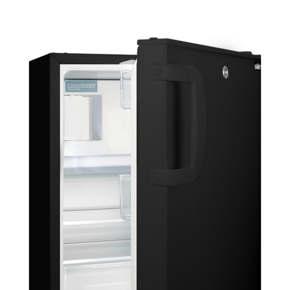 Summit Appliance ALRF49 Series 20" Black Finish Built-In Refrigerator-Freezer