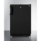 Summit Appliance ALRF49 Series 20" Black Finish Built-In Refrigerator-Freezer