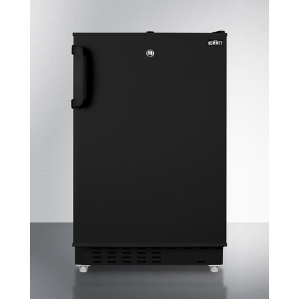 Summit Appliance ALRF49 Series 20" Black Finish Built-In Refrigerator-Freezer